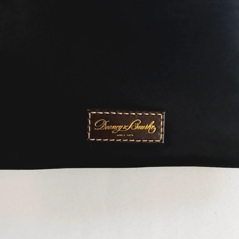 Dooney & Bourke Black and Olive Green Wristlet Clutch